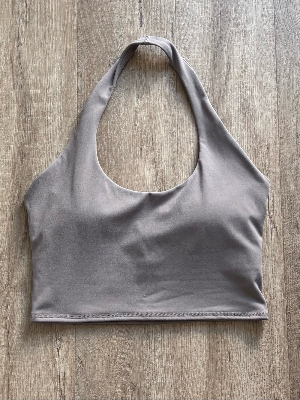 Garage Active Halter Top in Taupe